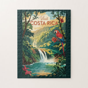 Puzzle Ilustración de Loro de Costa Rica Arte de Viaje Vi
