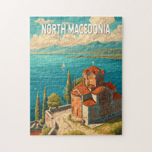 Puzzle Ilustración de Macedonia del Norte Arte de viaje v