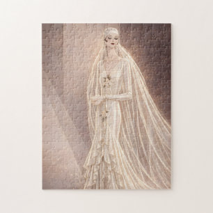 Puzzle Ilustración de moda nupcial Art Déco vintage