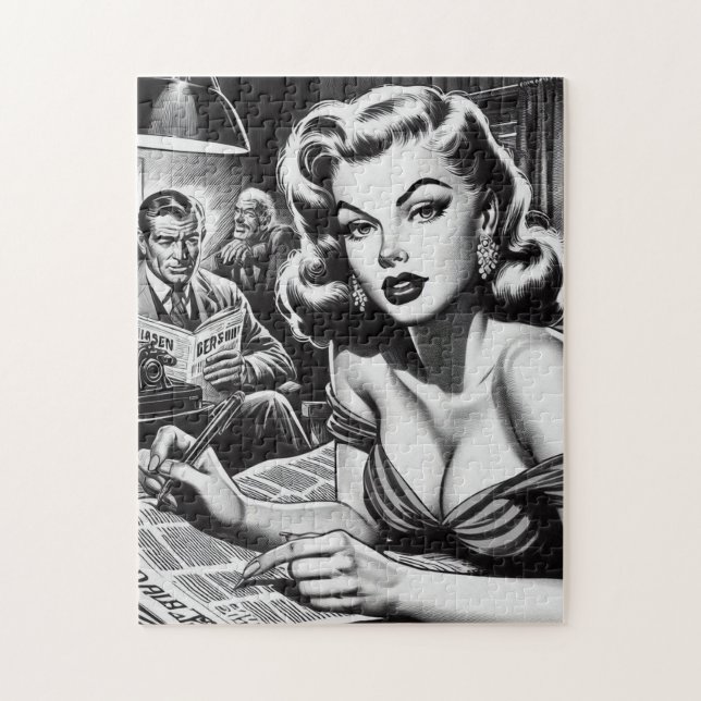 Puzzle Ilustracion de mujer hermosa de época (Vertical)