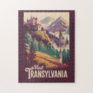 Puzzle Ilustración de paisaje de Transilvania Arte de via