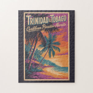 Puzzle Ilustración de paisaje de Trinidad y Tobago Viajes