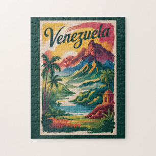 Puzzle Ilustración de paisaje de Venezuela Arte de viaje 