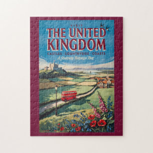 Puzzle Ilustración de paisaje del Reino Unido Arte de via