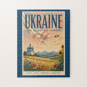Puzzle Ilustración de paisaje ucraniano de Ucrania Viaje