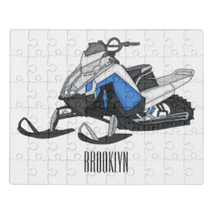 Puzzle Ilustracion de personalizado para motos de nieve