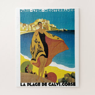 Puzzle Ilustracion de pintura de arte francés de viajes v