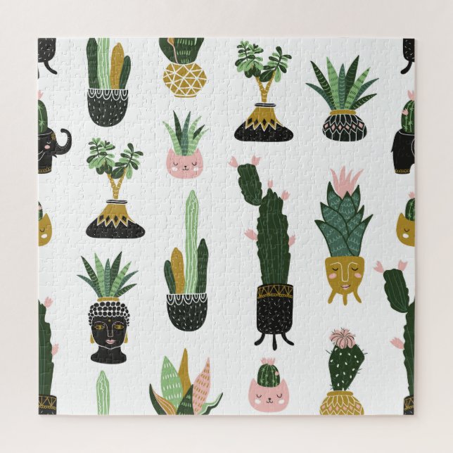 Puzzle Ilustracion de Plantas de Casa Tropical (Vertical)