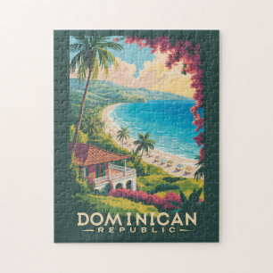 Puzzle Ilustración de playa de la República Dominicana Ar