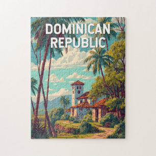 Puzzle Ilustración de República Dominicana Arte de Viaje