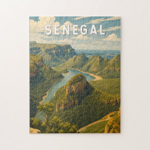 Puzzle Ilustración de Senegal Arte de Viaje Vintage
