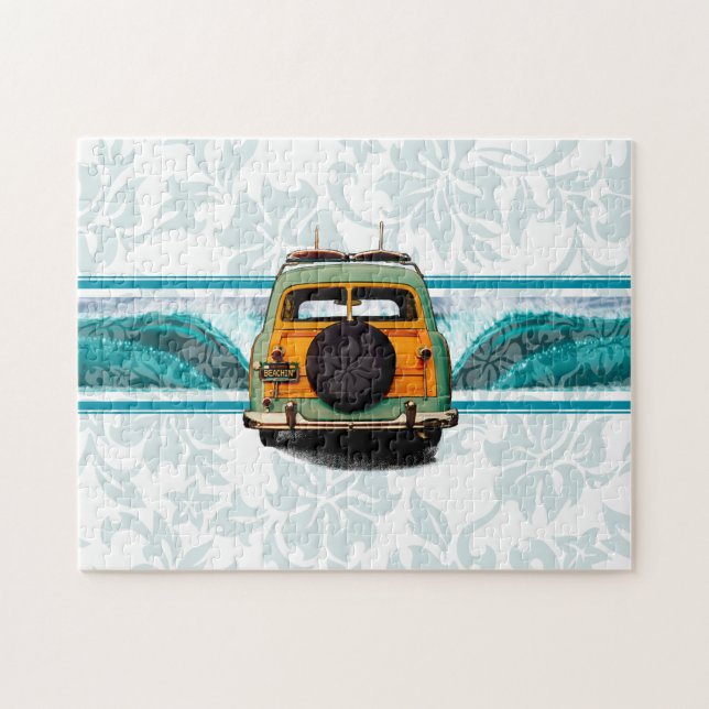 Puzzle Ilustracion de Surf Woody Wave Hawaiian (Horizontal)