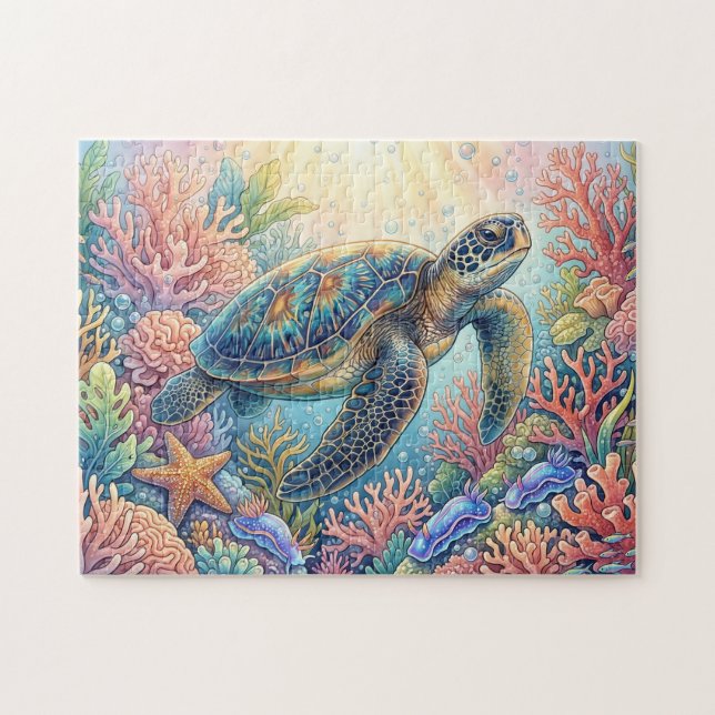 Puzzle Ilustración de Tortuga (Horizontal)