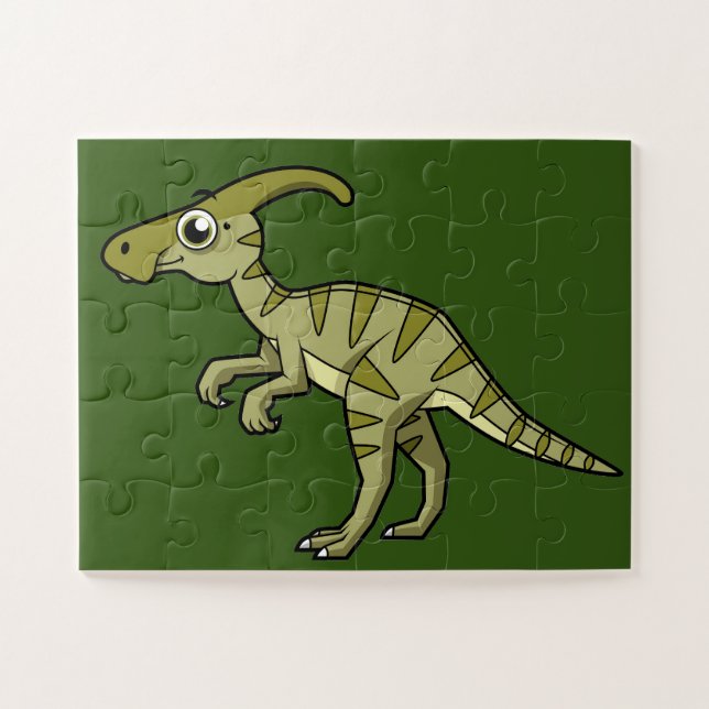 Puzzle Ilustracion De Un Dinosaurio Parasaurolophus. 3 (Horizontal)