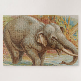 Puzzle Ilustracion de un elefante (1890)