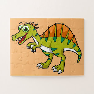 Puzzle Ilustracion De Un Espinosaurio Sonriente.