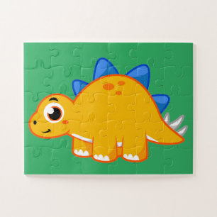 Puzzle Ilustracion De Un Estegosaurio.