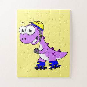 Puzzle Ilustracion De Un Rex Tirrannosaurus.