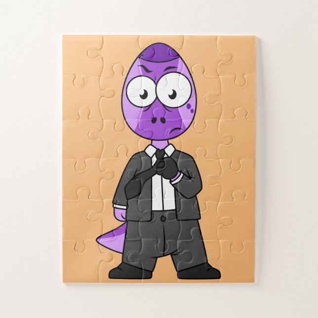 Puzzle Ilustracion De Un Transportista De Paquicefalosaur (Vertical)