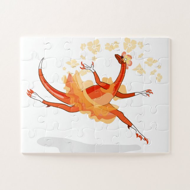 Puzzle Ilustracion De Una Ballerina Bailando Raptor. 2 (Horizontal)