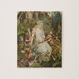 Puzzle Ilustracion de venta de hadas en alemán blanco