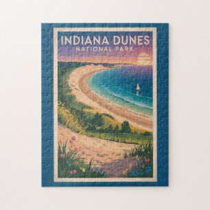 Puzzle Ilustración de viaje al Parque Nacional Indiana Du