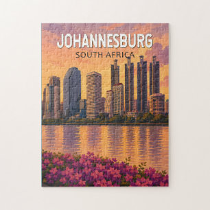 Puzzle Ilustración de viaje de arte de Johannesburgo Sudá