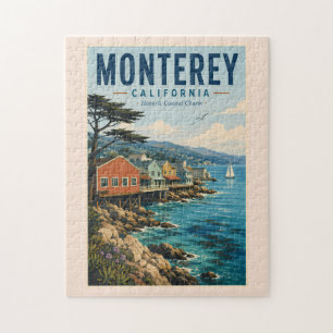 Puzzle Ilustración de viaje de arte de la bahía de Monter