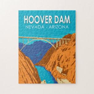 Puzzle Ilustración de viaje de arte de la presa Hoover Ar