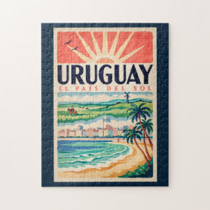 Puzzle Ilustración de viaje de arte vintage cultura Urugu