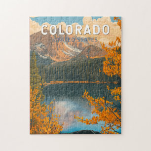 Puzzle Ilustración de viaje de arte vintage de Colorado