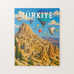 Puzzle Ilustración de viaje de arte vintage Turquía Turki