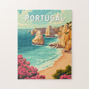 Puzzle Ilustración de viaje de Portugal Arte Vintage