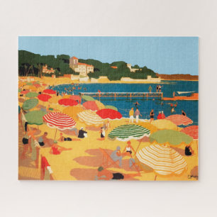 Puzzle Ilustracion de Viajes de Playa Riviera Francesa Vi