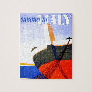 Puzzle Ilustracion de viajes de verano en Italia