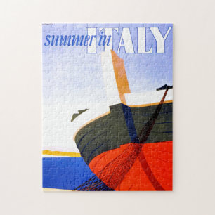 Puzzle Ilustracion de viajes de verano en Italia
