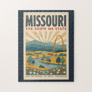 Puzzle Ilustración del Arco de la Puerta de Missouri Arte