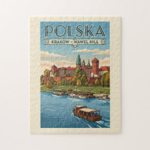 Puzzle Ilustración del Castillo Real Wawel de Polonia Art
