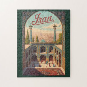 Puzzle Ilustración del horizonte de Irán Arte de viaje vi