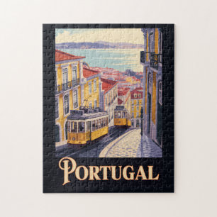 Puzzle Ilustración del paisaje urbano de Lisboa Portugal 
