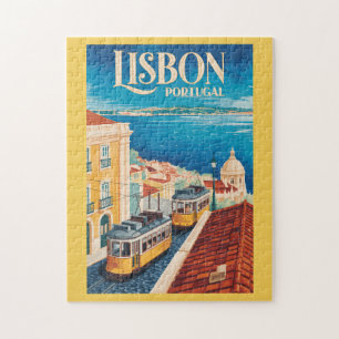 Puzzle Ilustración del paisaje urbano de Lisboa Portugal