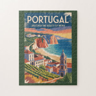 Puzzle Ilustración del paisaje urbano de Portugal Iberia 