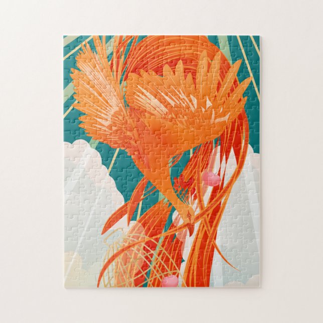 Puzzle Ilustración del Pájaro de Fuego de Cuento de Hadas (Vertical)