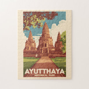 Puzzle Ilustracion del Parque Histórico de Ayutthaya Arte