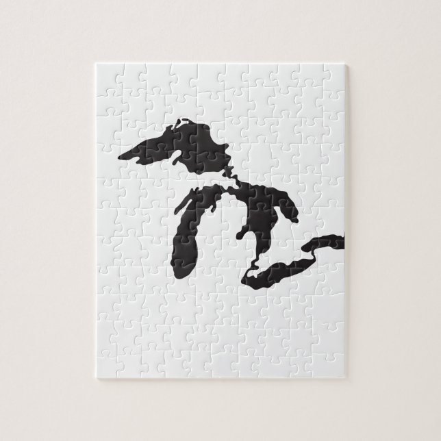 Puzzle Ilustracion del personalizado de Great Lakes (Vertical)