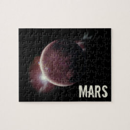 Puzzle Ilustración del planeta rojo Marte universo 3d esp