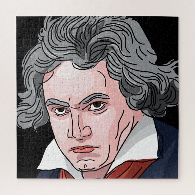 Puzzle Ilustracion del retrato de Beethoven (Vertical)