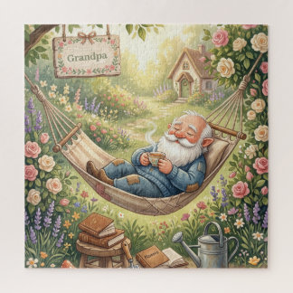 Puzzle Ilustración en acuarela acogedora de un gnomo durm
