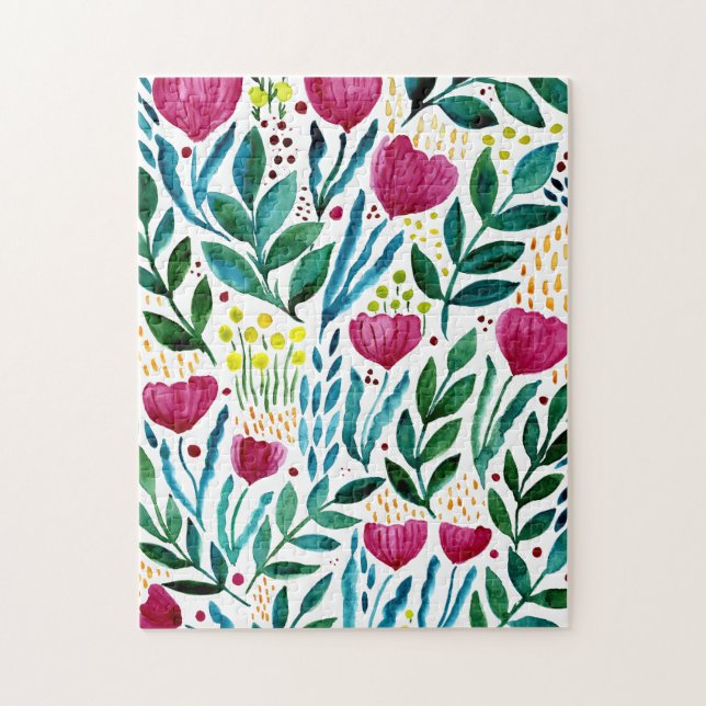 Puzzle Ilustracion floral botánico (Vertical)
