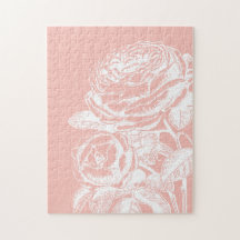 Ilustracion floral inventivo Rubor Botánico rosa